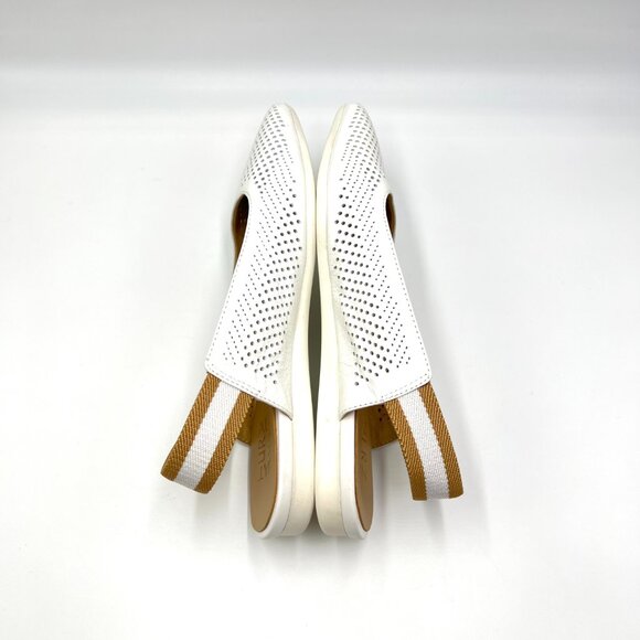 Naturalizer Womens Size 8 White Leather Slingback‎ Perforated Flats Shoes - Picture 8 of 12